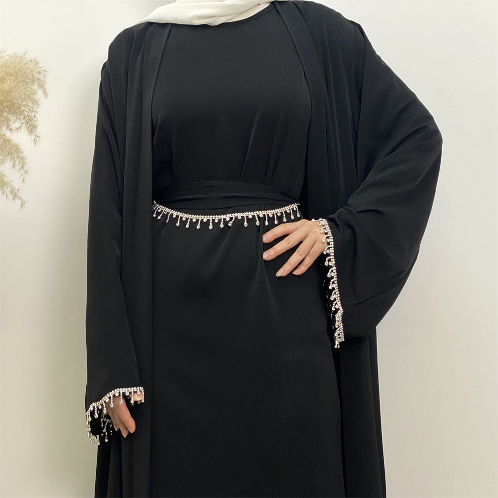 Women's Sleeveless Inner Dress + Robe Two Piece Sets