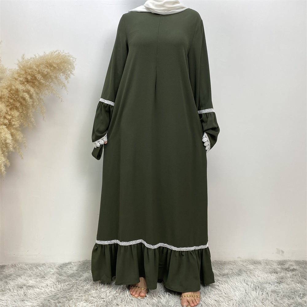 Patchwork White Lace Oversized Dress