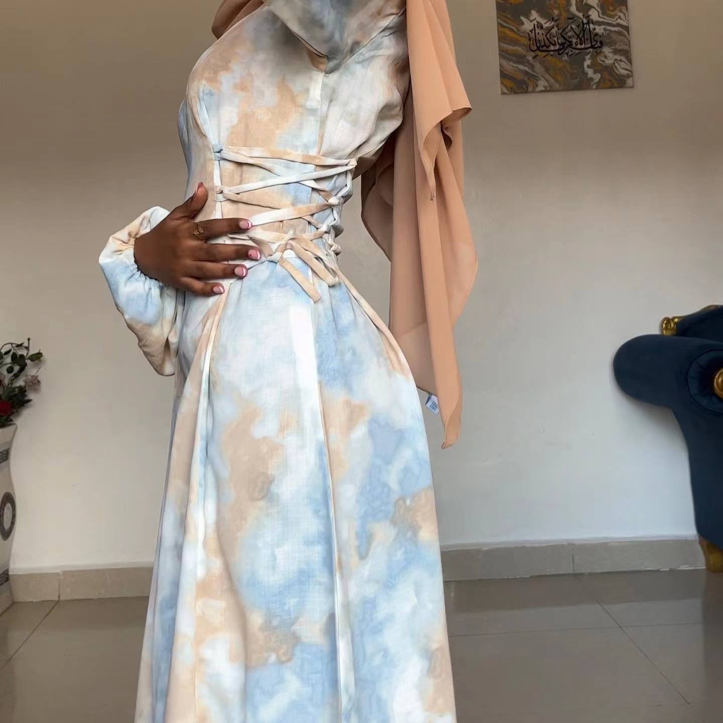 Women's Waist-length Ankle-length Printed Dress
