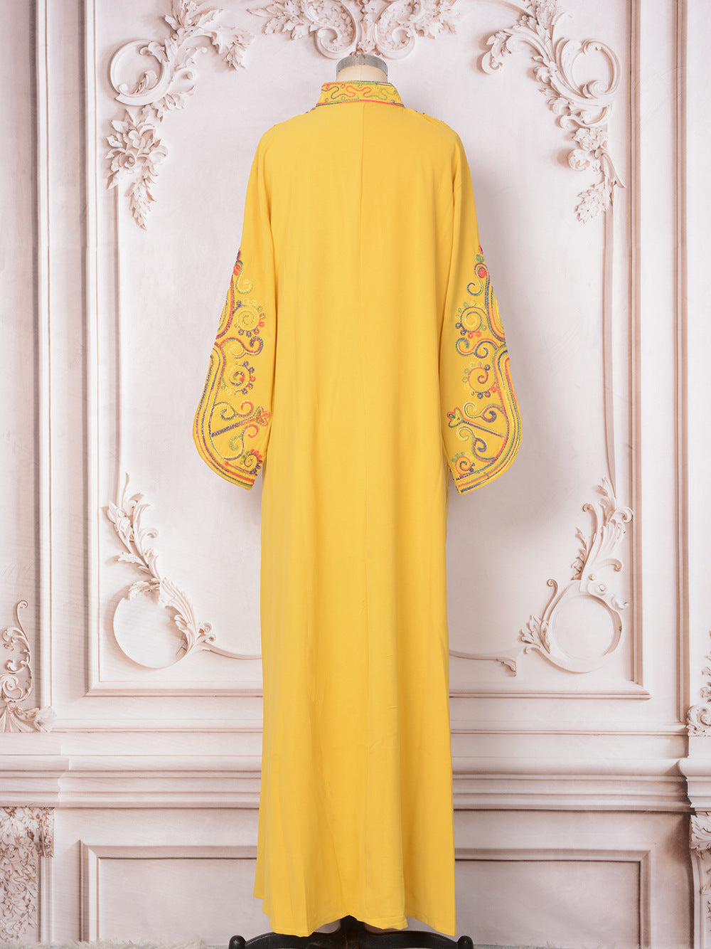 Women's Rope Embroidered Elegant Long-sleeved Dress