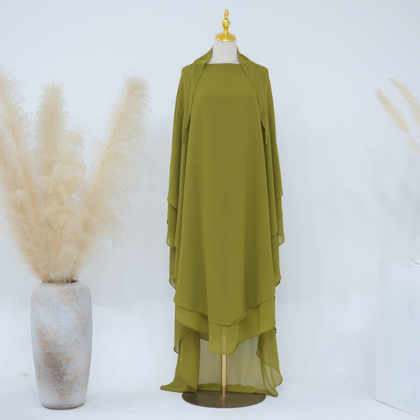 Solid Color Double Chiffon Swing Hijab