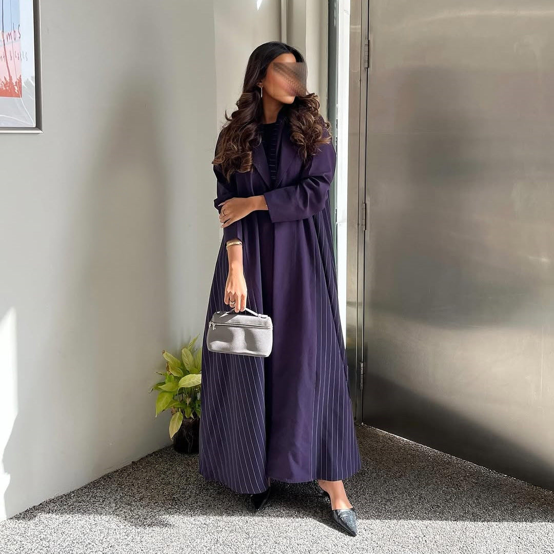 Women's Elegant Long-sleeved Purple Robe