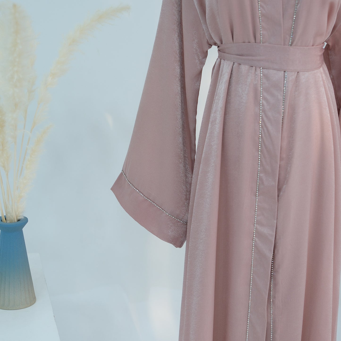 Everyday Solid Color Trimmed Robe