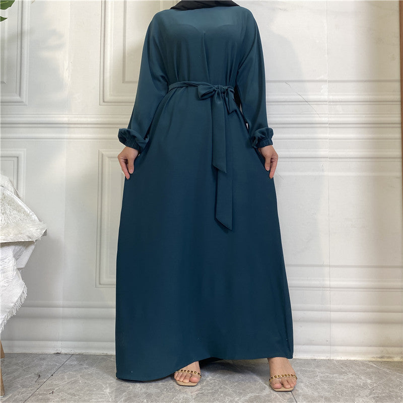 Muslim Nida Belted Pocket Maxi Dress