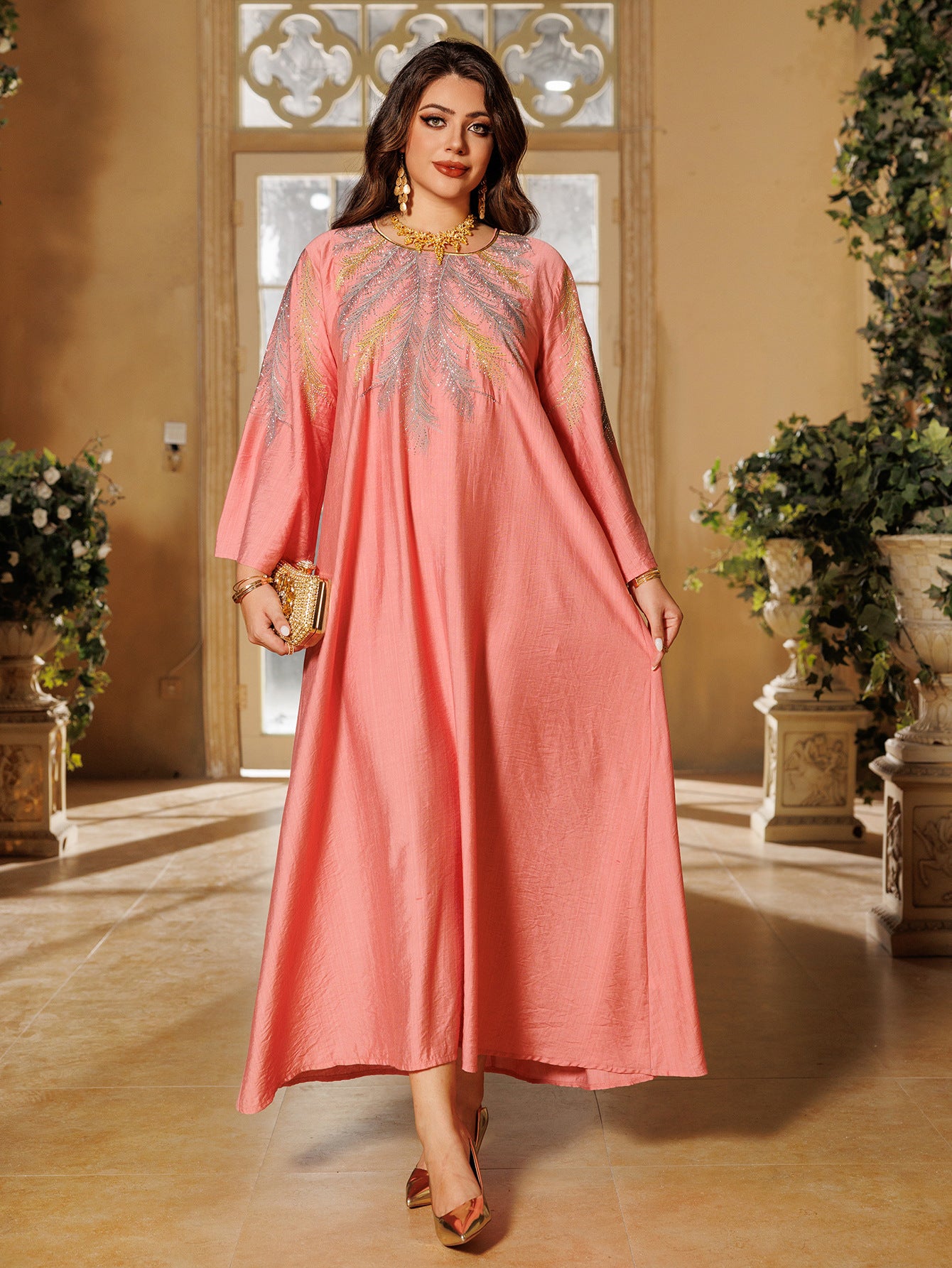 Women's Embroidered Hot Diamond Dress