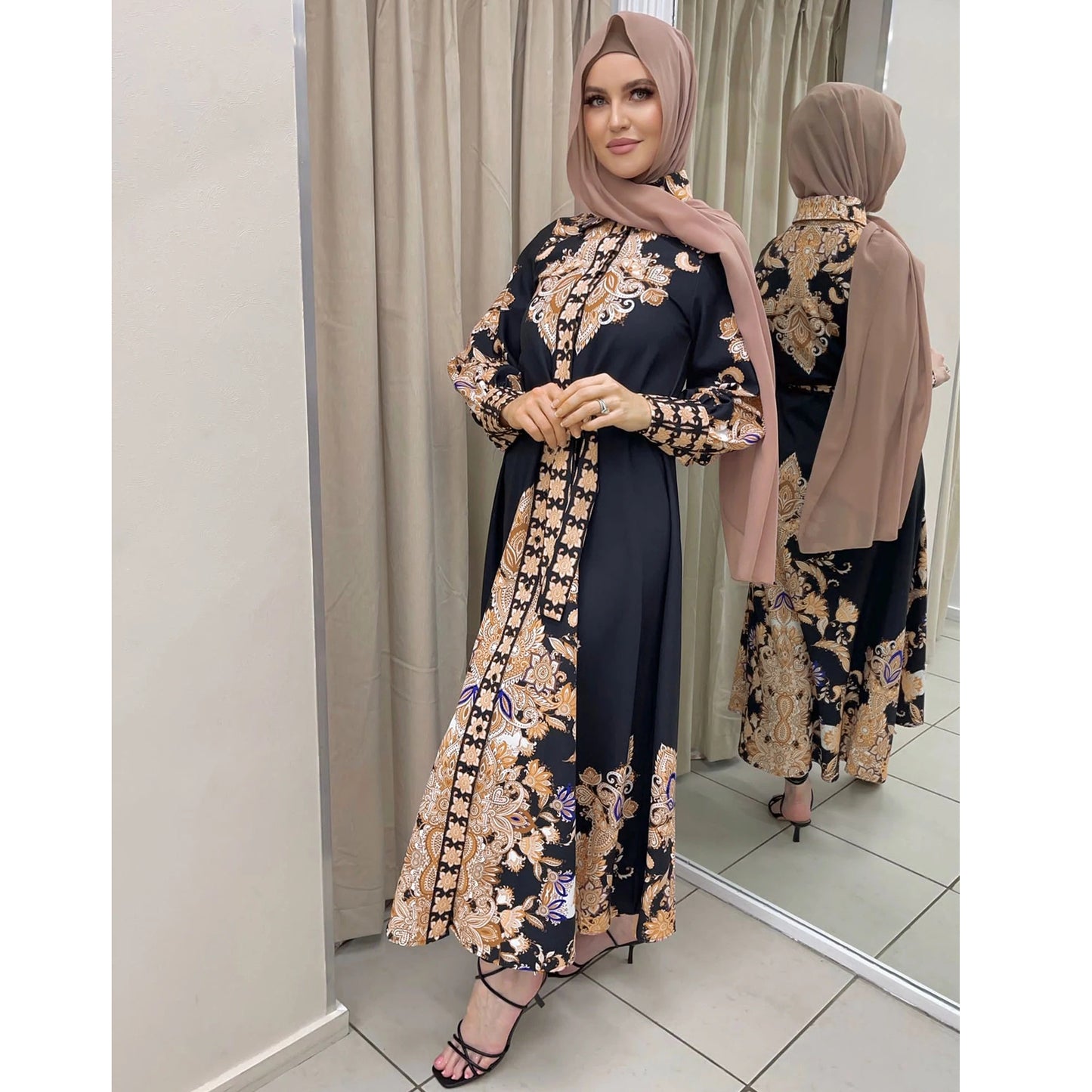 Women's Arabian Print Maxi Dress