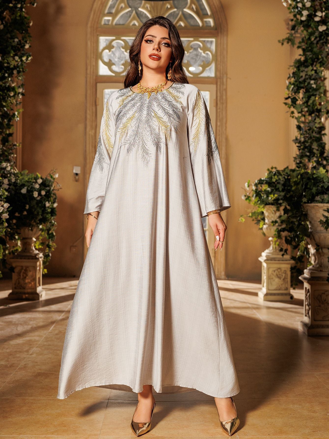 Women's Embroidered Hot Diamond Dress
