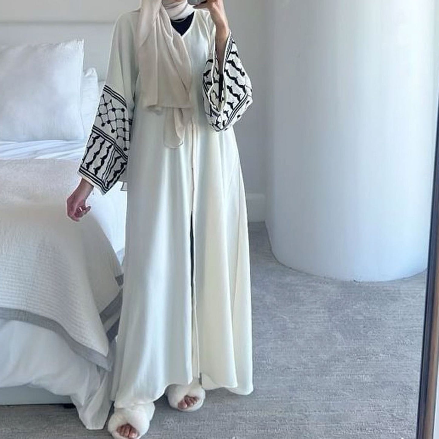 Embroidered Tassel Cardigan Tunics Robe