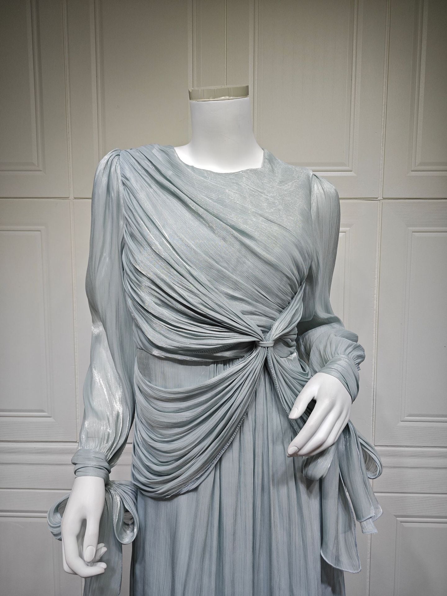 Women's Shiny Cinched Waist Dress