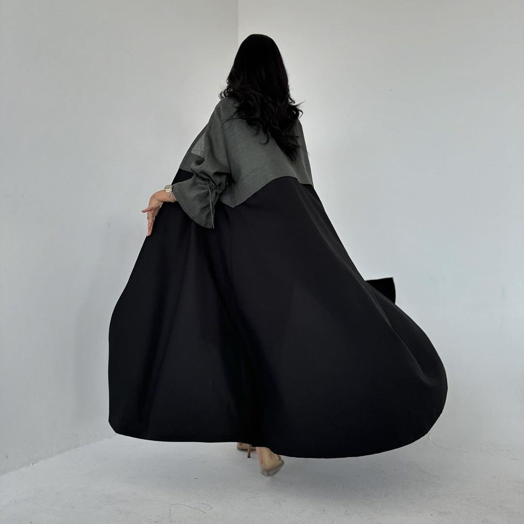 Splicing Cuff Rope Robe Dress