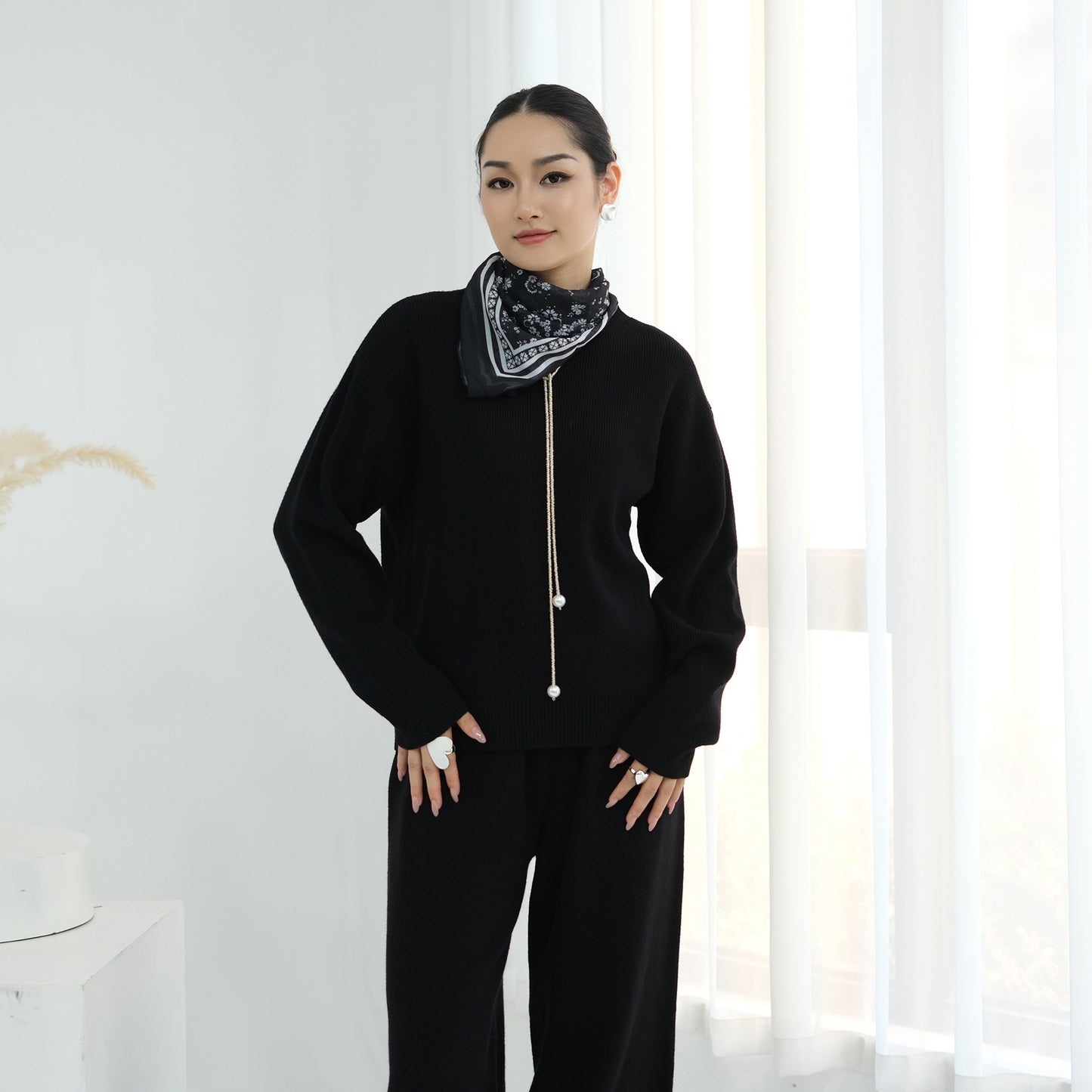 Cozy Knit Lounge Set Two Piece Sweater and Pants
