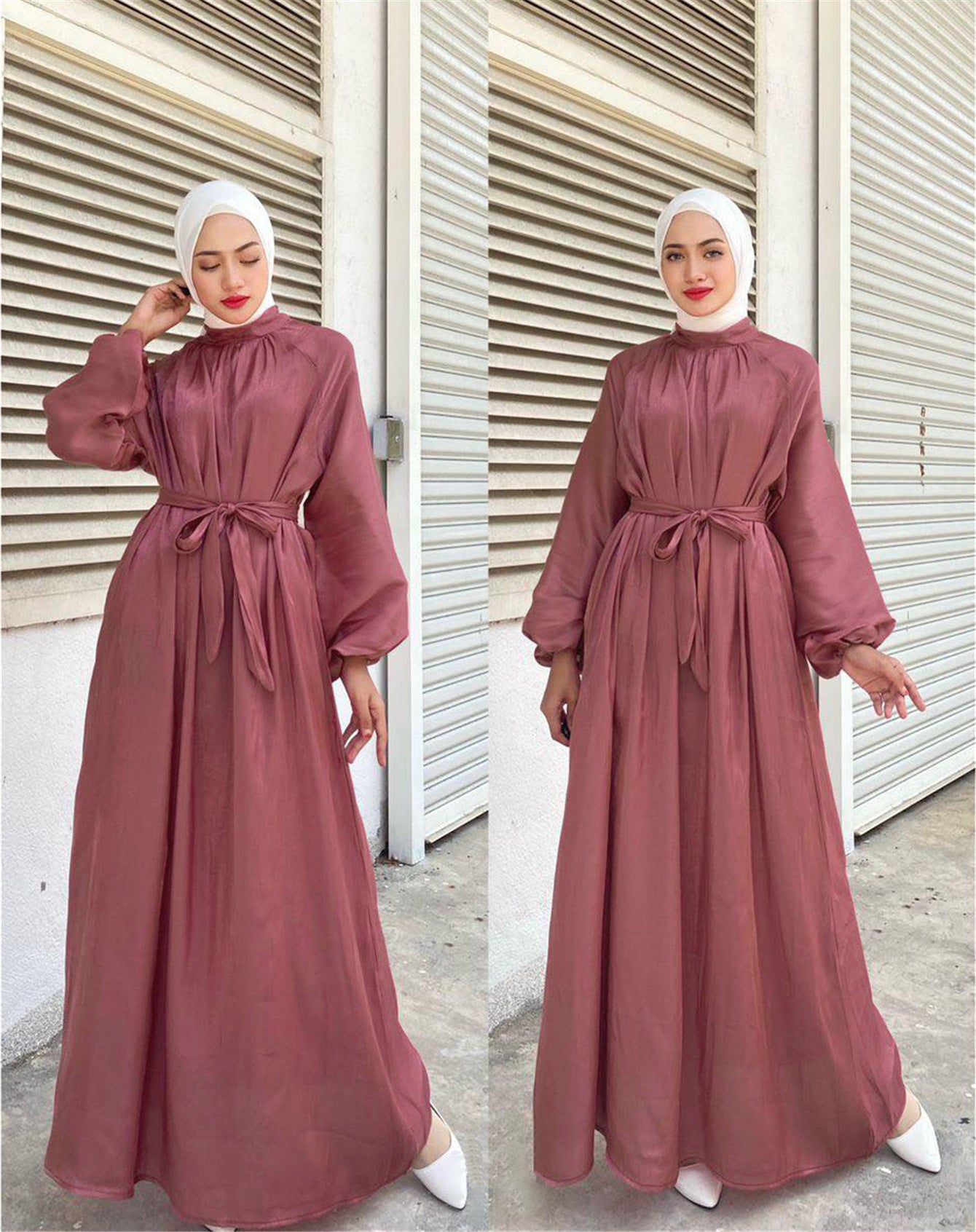 Women's Balloon Sleeve Long Sleeve Dress