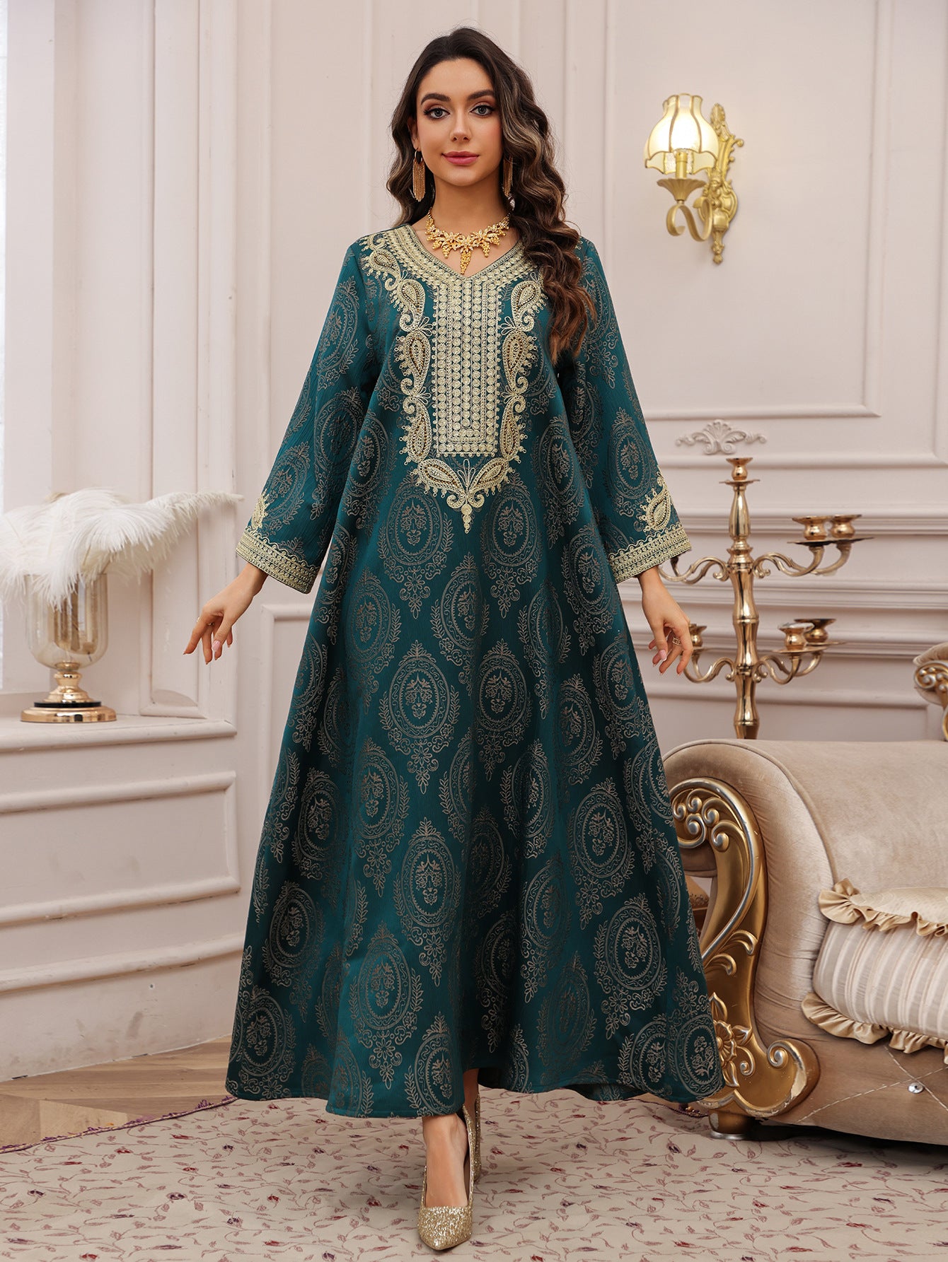 Women's Jacquard Evening Dress