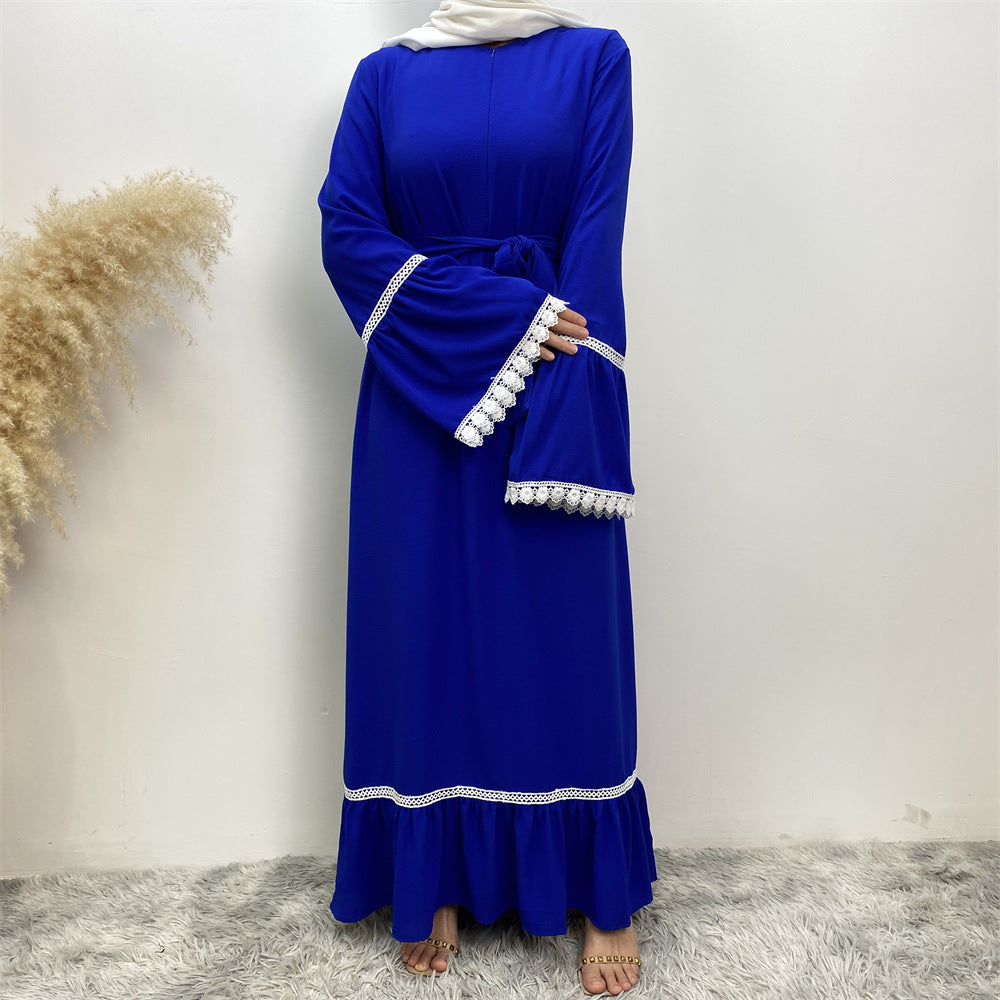 Patchwork White Lace Oversized Dress