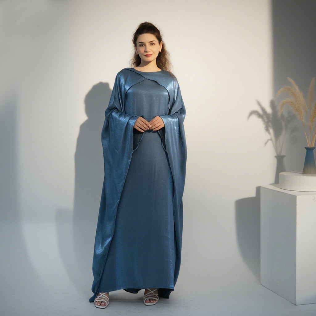 Dubai Women's Solid Color Beaded Elegant Abaya