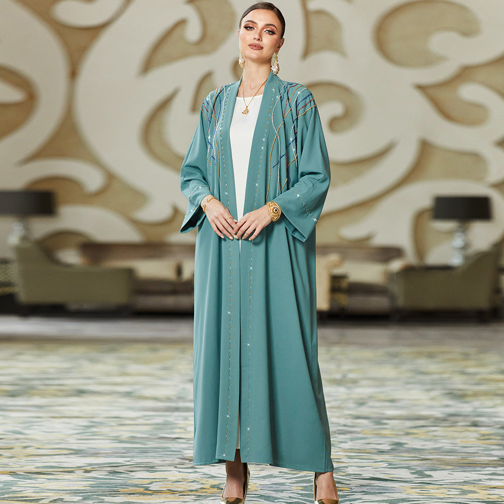 Women's Sewn Beaded Arabic Robe Abayaya Women's Sewn Beaded Arabic Robe Abayaya