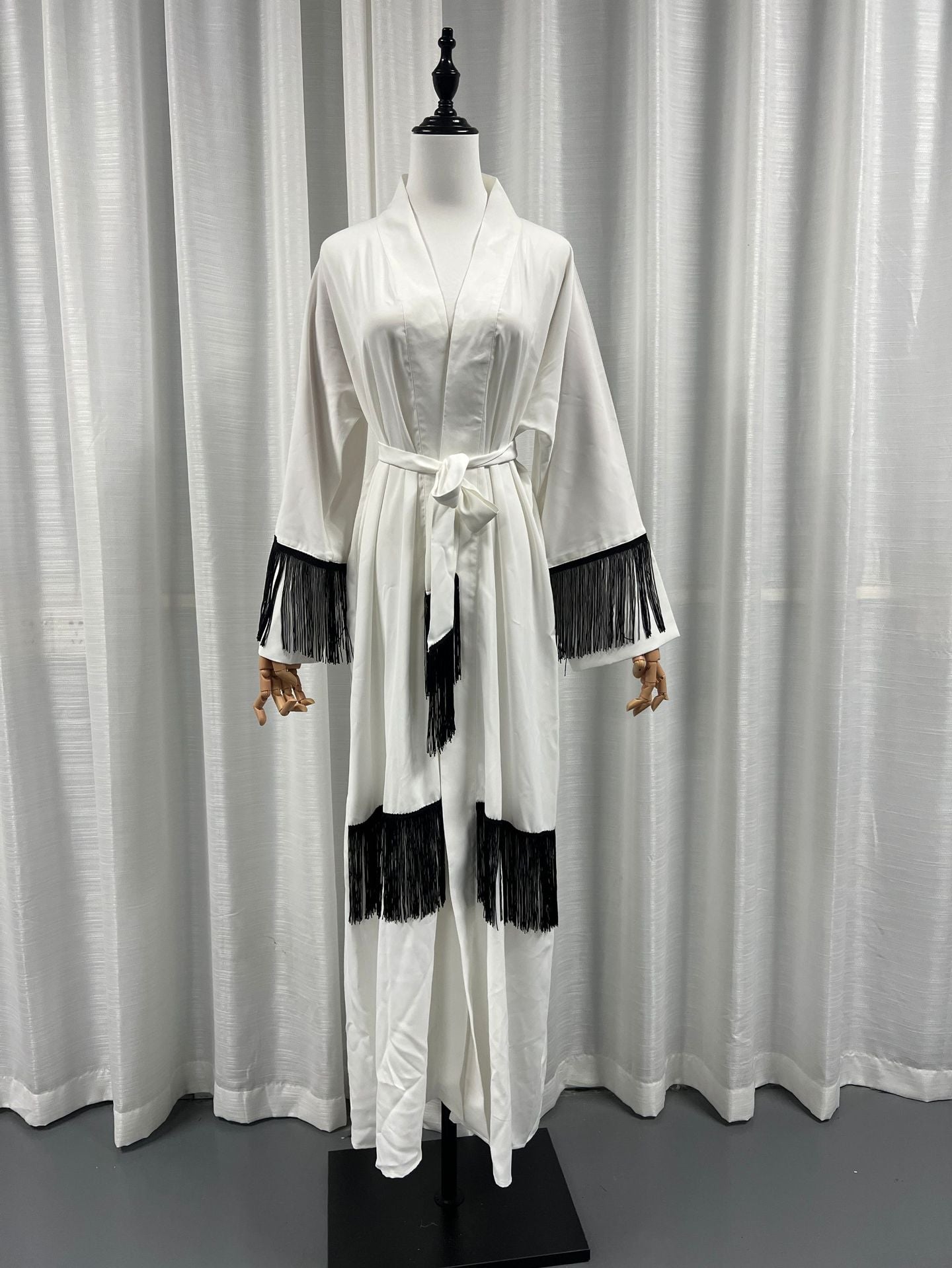 Women's Tassel Fashion White Robe