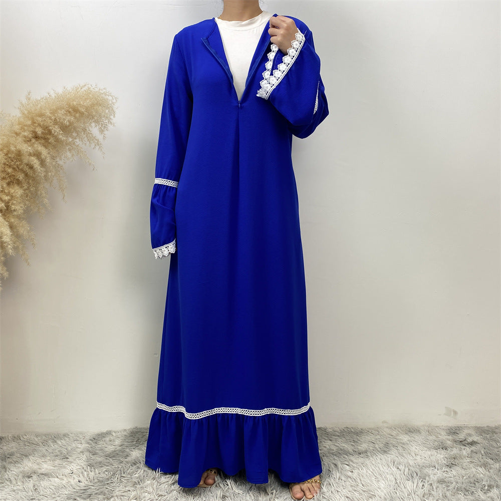 Patchwork White Lace Oversized Dress