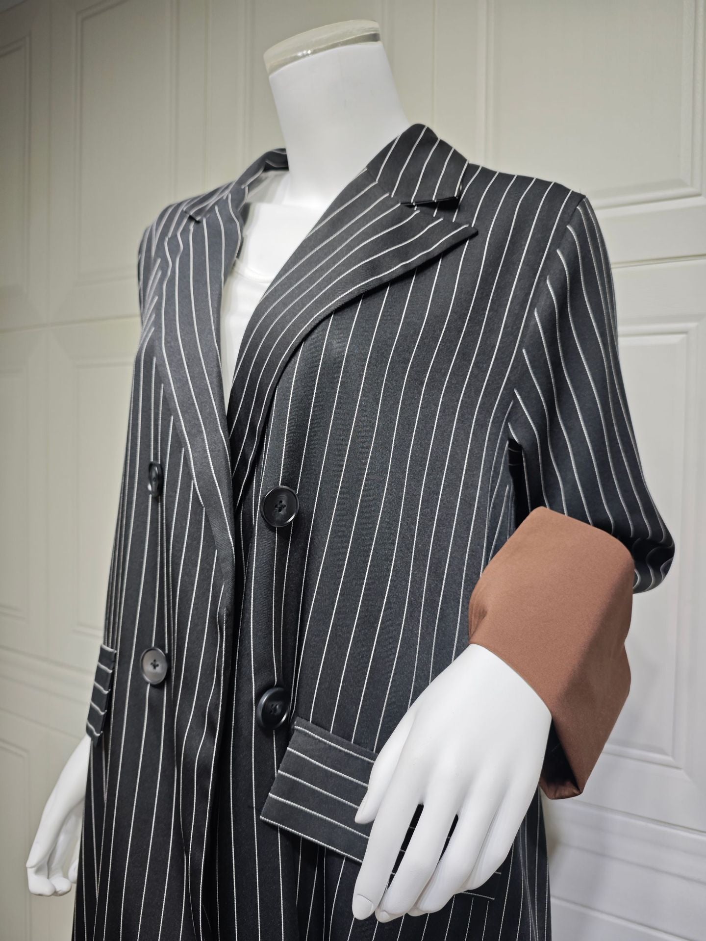 Women's Striped Elegant Long Jacket