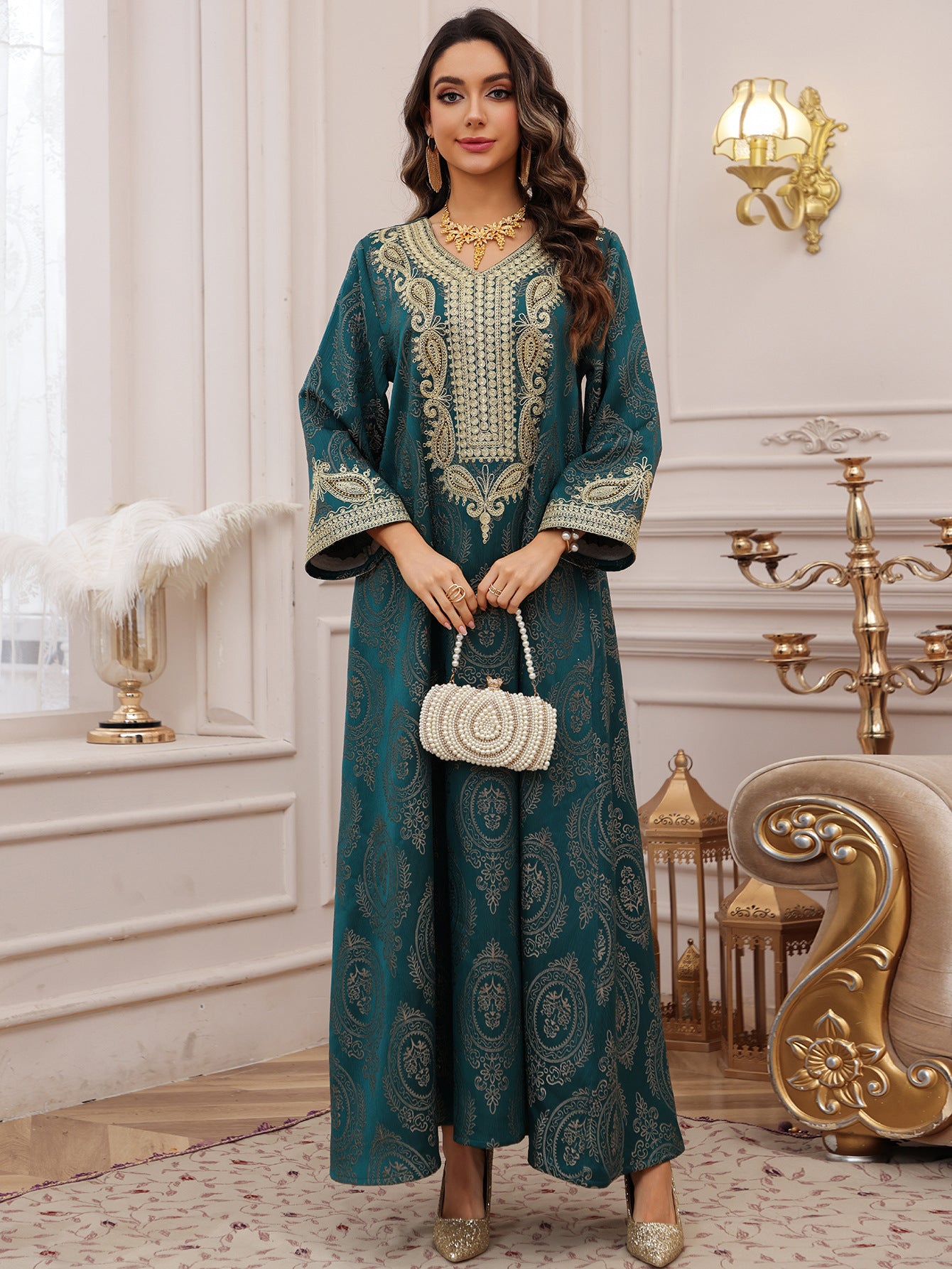 Women's Jacquard Evening Dress