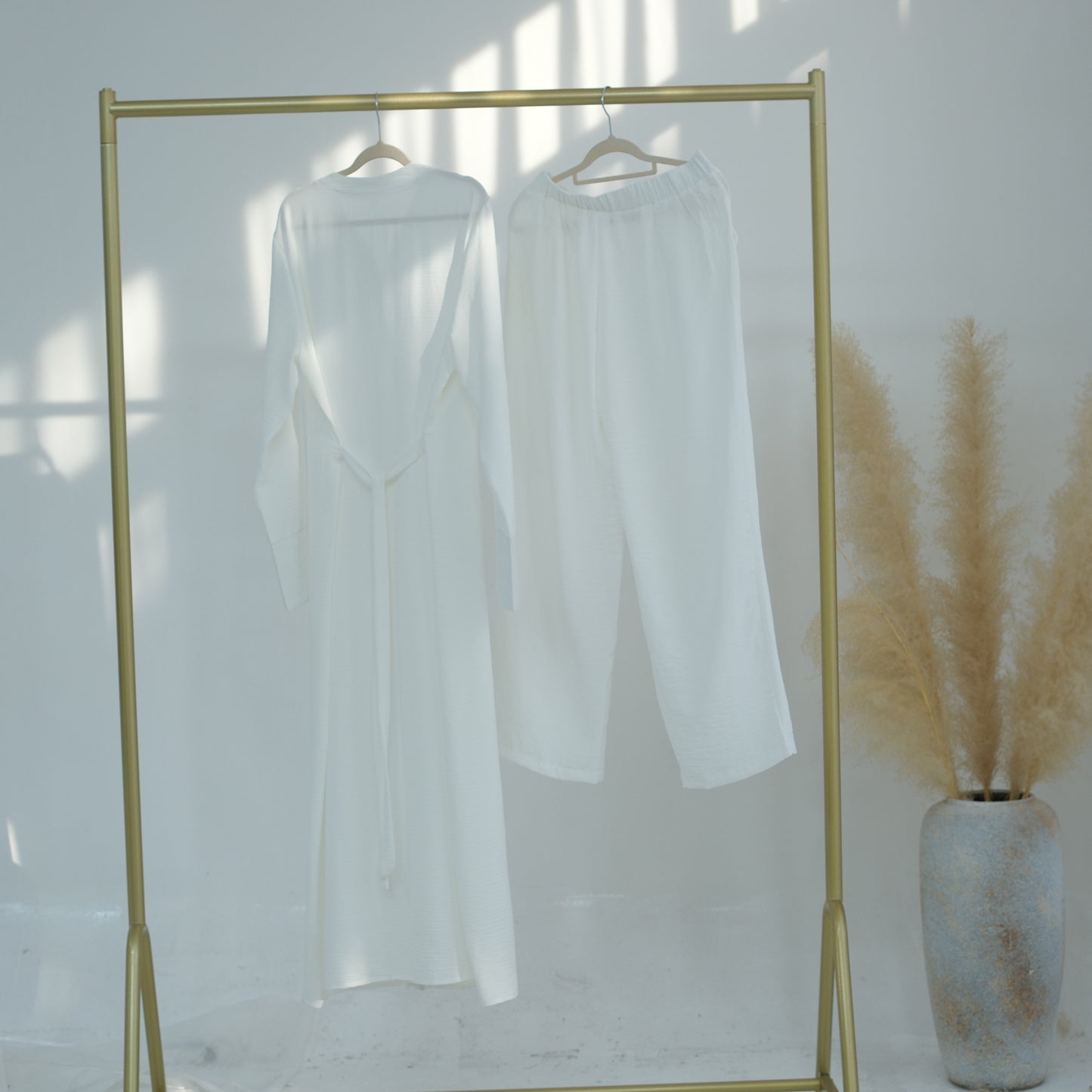 Women's Two-piece Set with Solid Color Buckles
