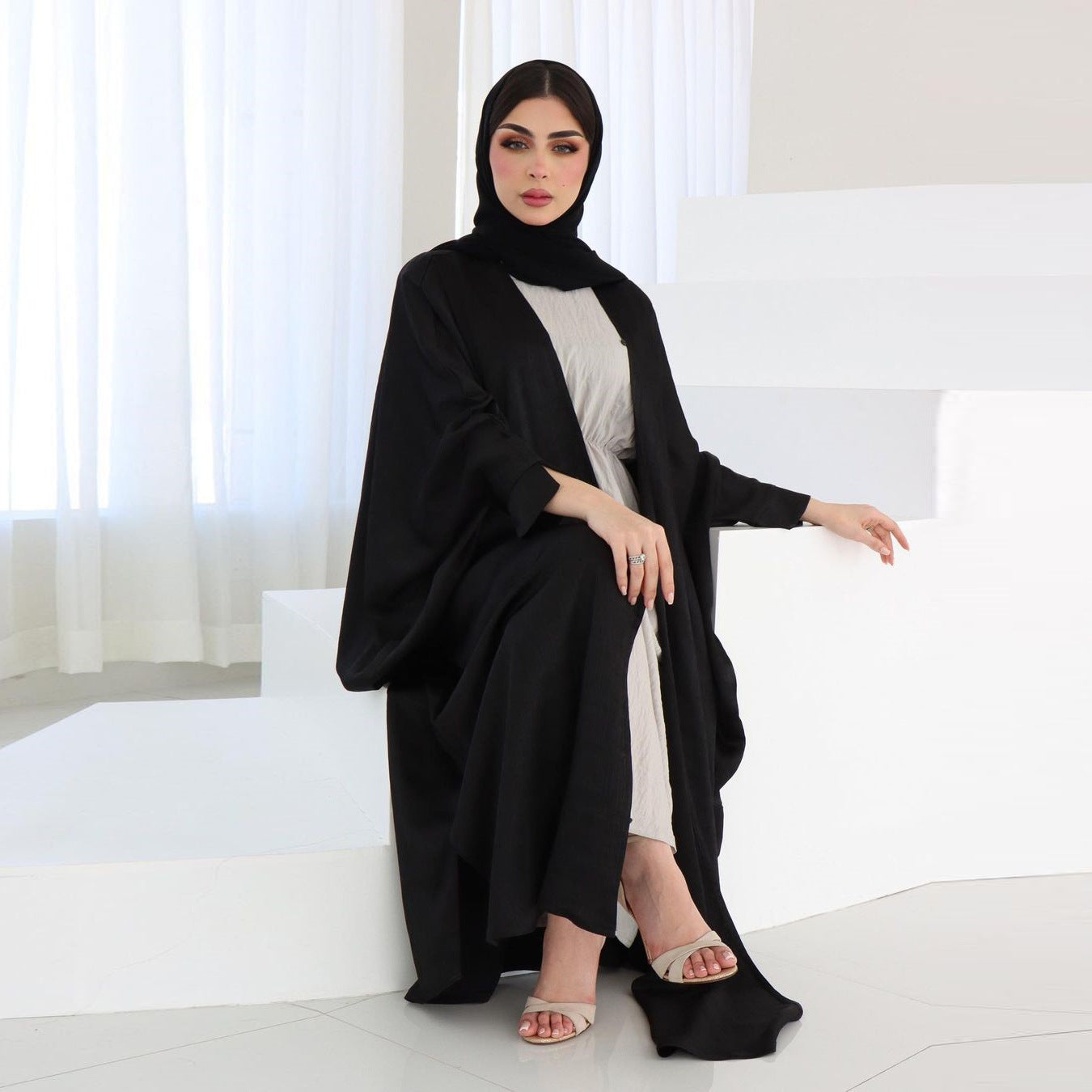 Women's Solid Color Cardigan Robe