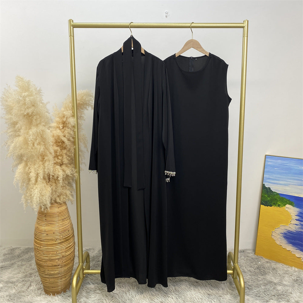 Women's Sleeveless Inner Dress + Robe Two Piece Sets