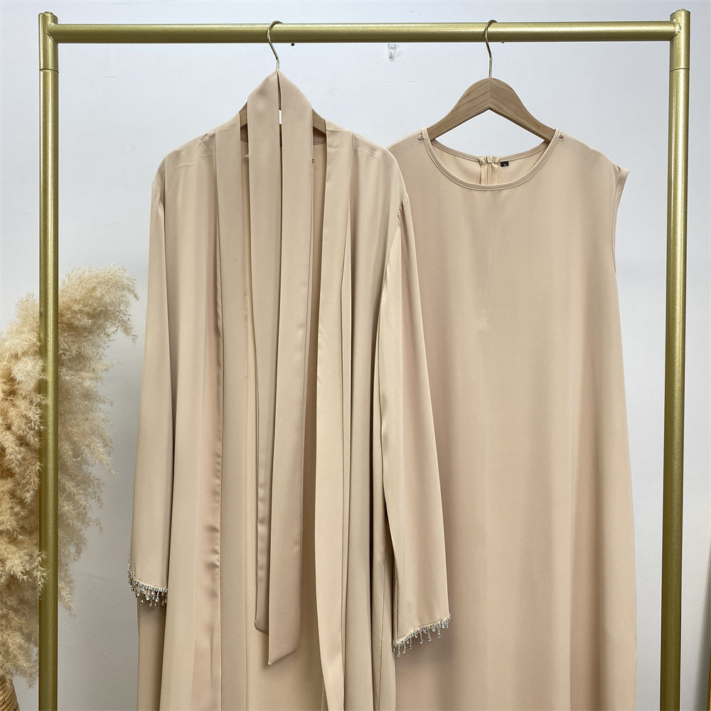 Women's Sleeveless Inner Dress + Robe Two Piece Sets