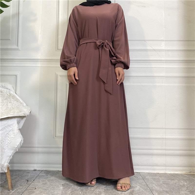 Muslim Nida Belted Pocket Maxi Dress