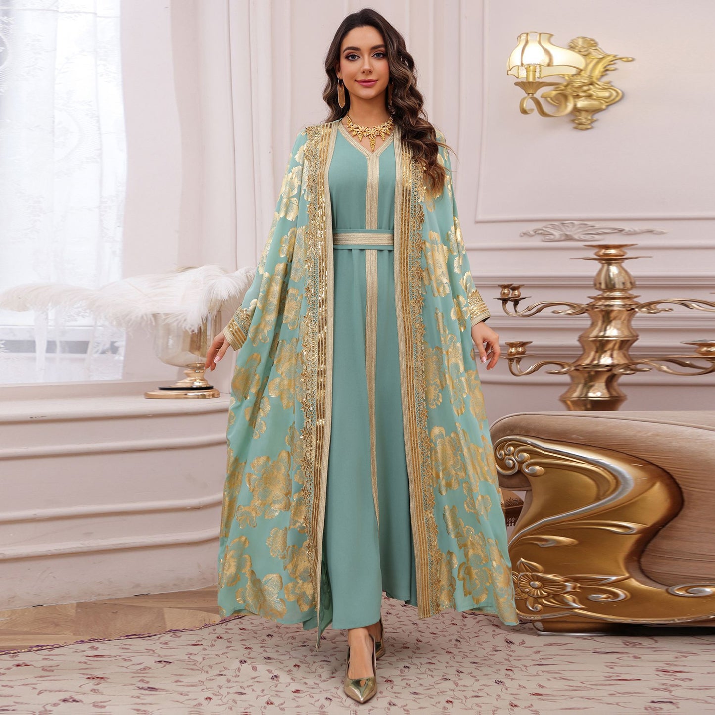 Women's Gilded Robe Two-piece Dress