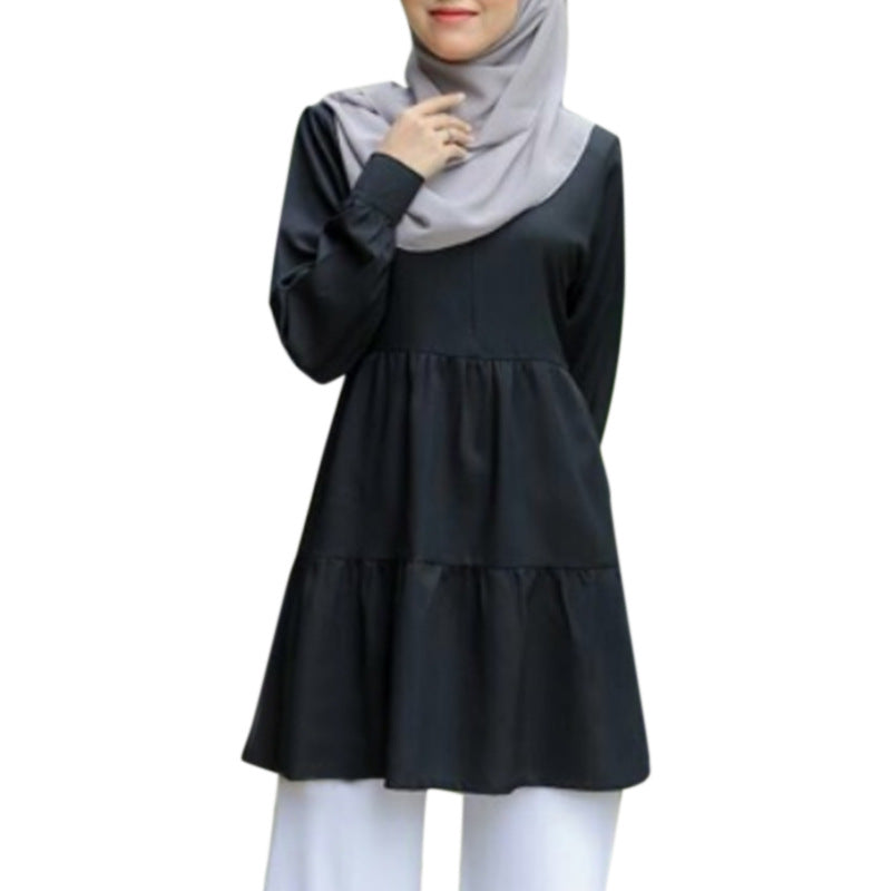 Long Sleeve Solid Color Tops