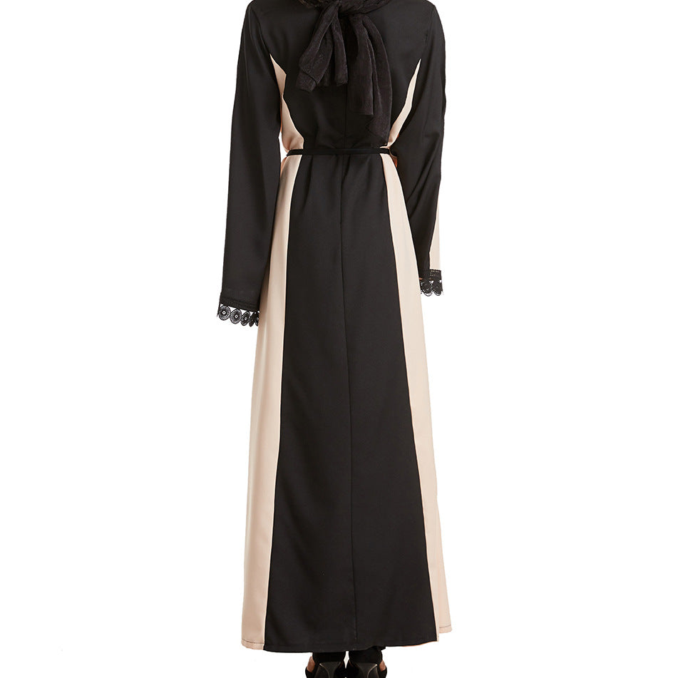 Women's Long-sleeved Round Neck Lace Dress