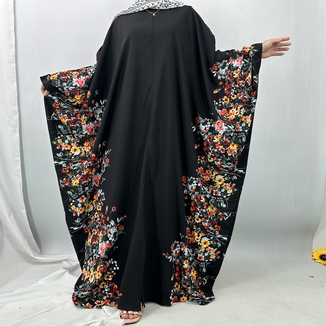 Muslim Fashion Floral Print Dress