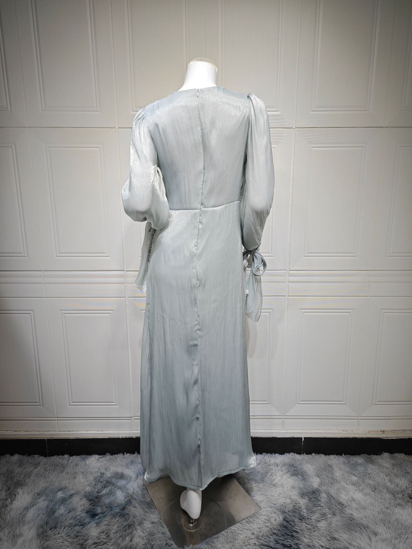 Women's Shiny Cinched Waist Dress