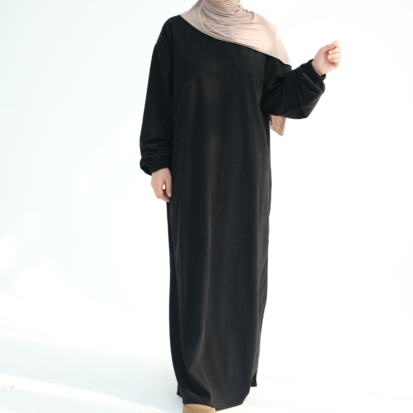 Women's Casual Solid Color Abaya Dress