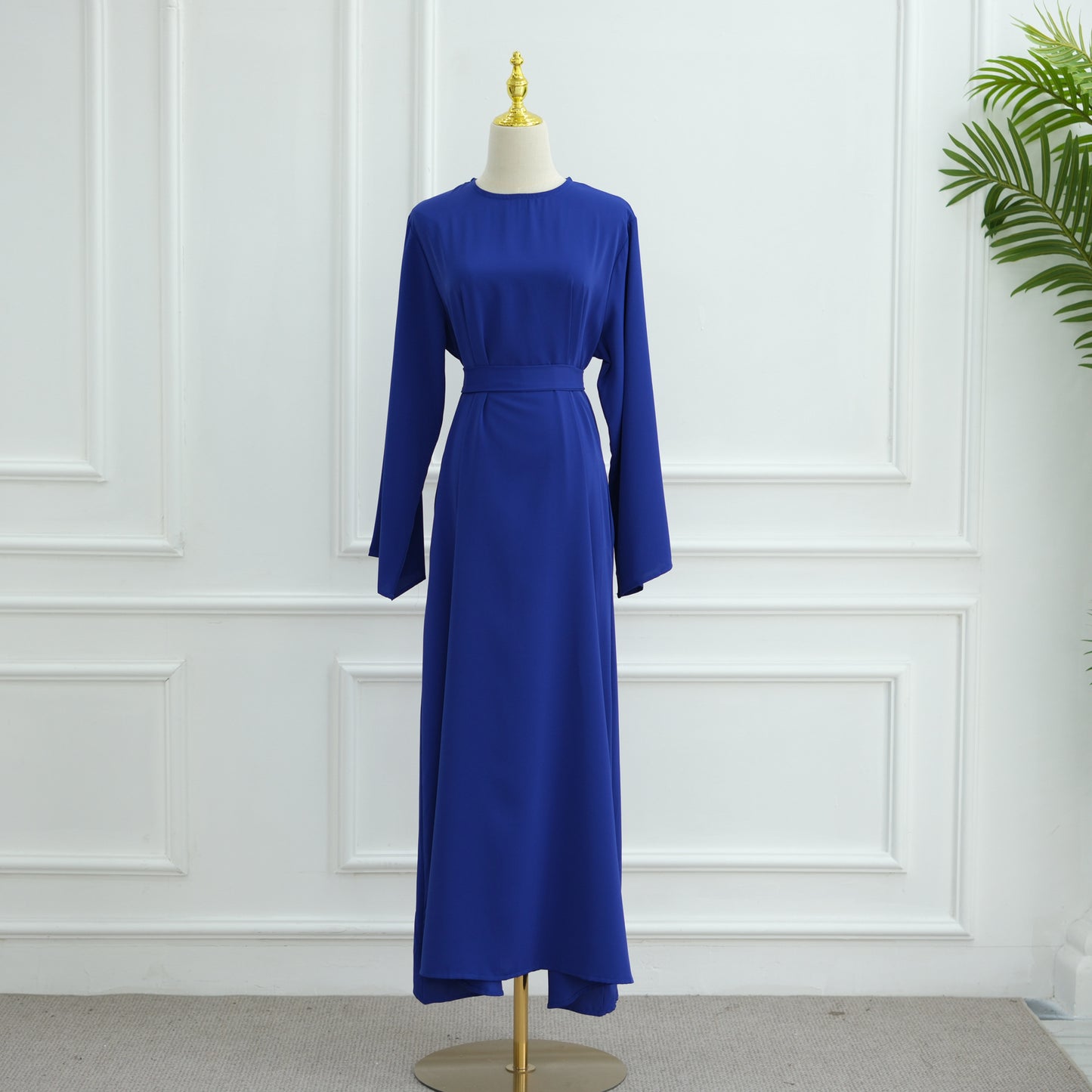 Premium Nida Fabric Modest Maxi Dress with Flared Silhouette