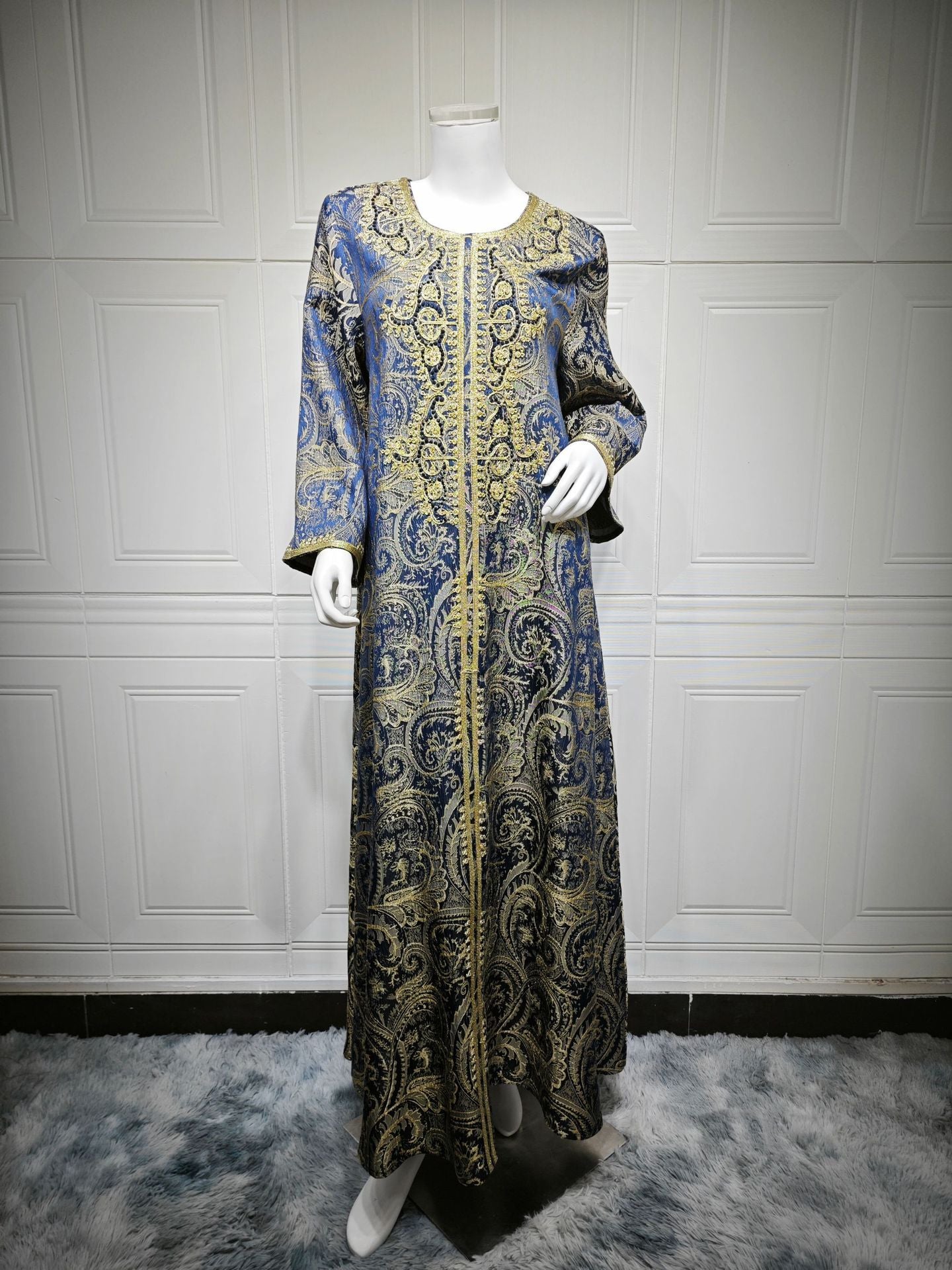 Women's Jacquard Embroidered Evening Dress