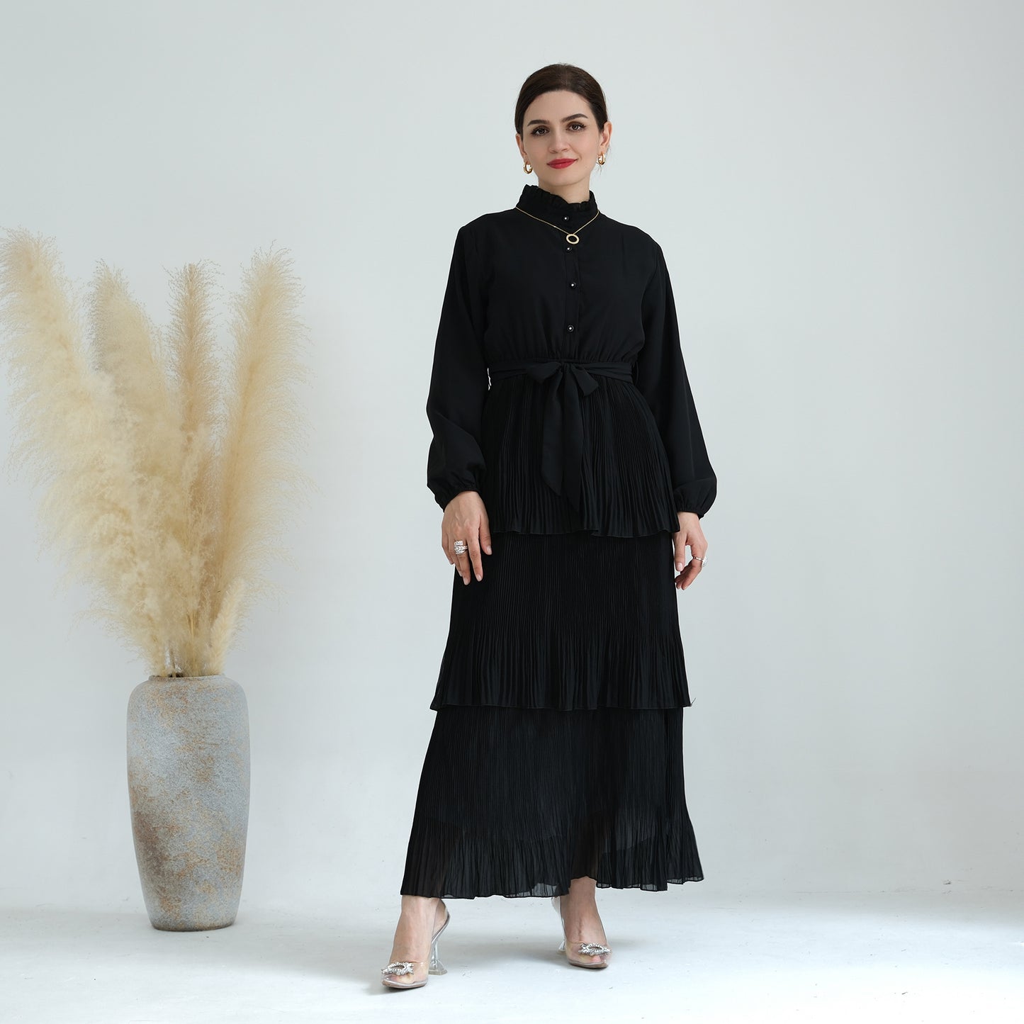 Women‘s Plain Party Black Dress