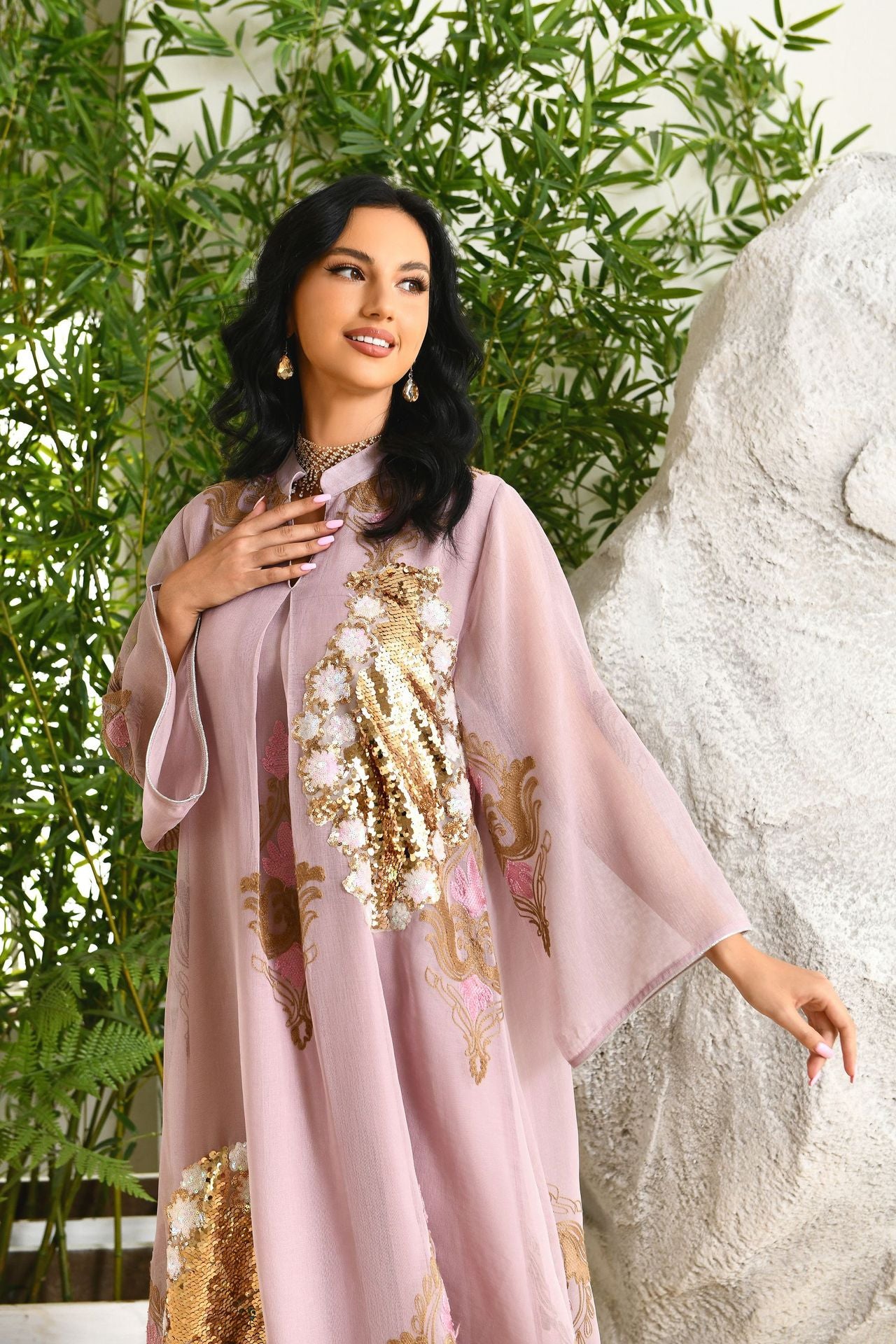 Women's Beaded Embroidered Party Dress