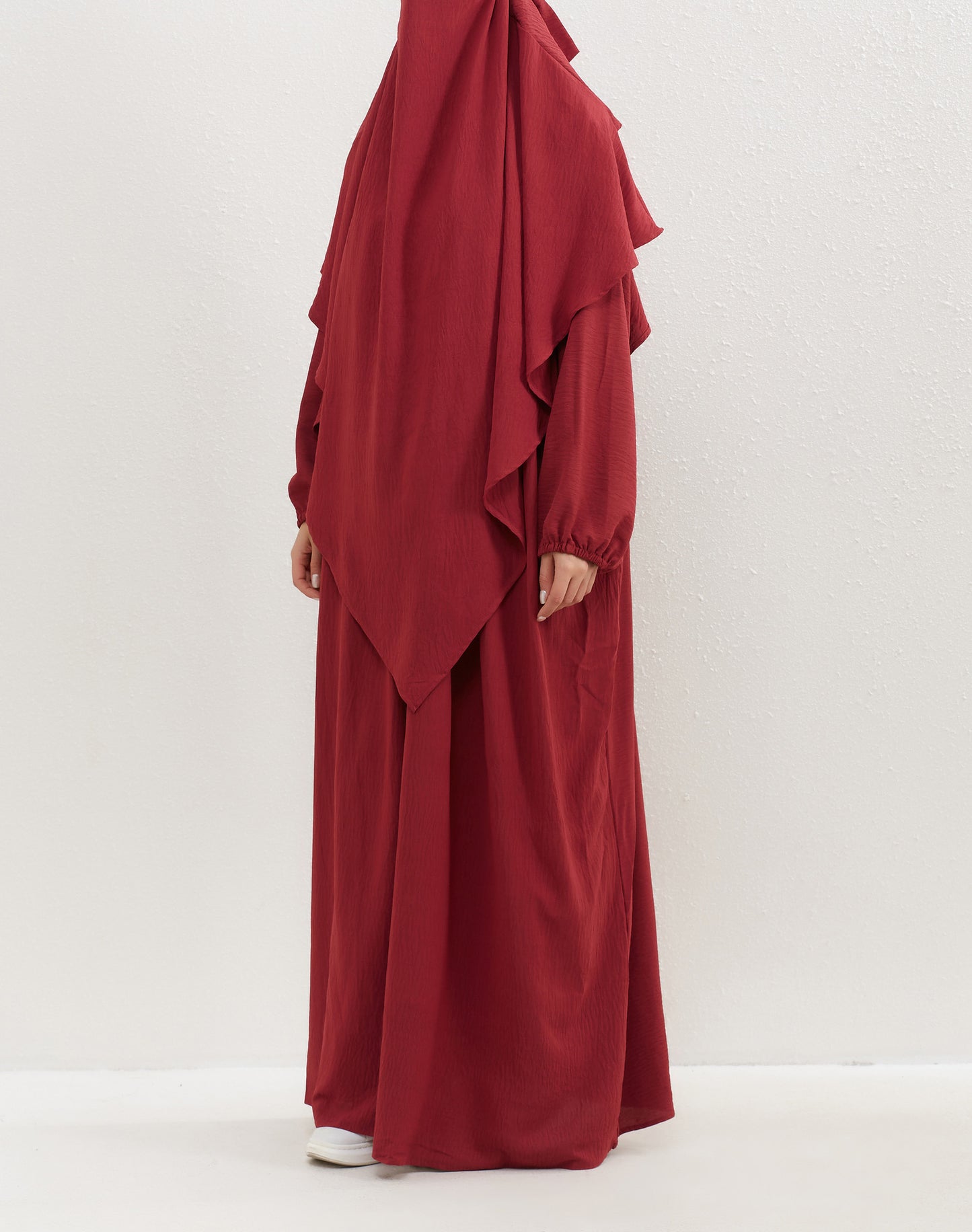 Women's Plain Maxi Dress and Hijab