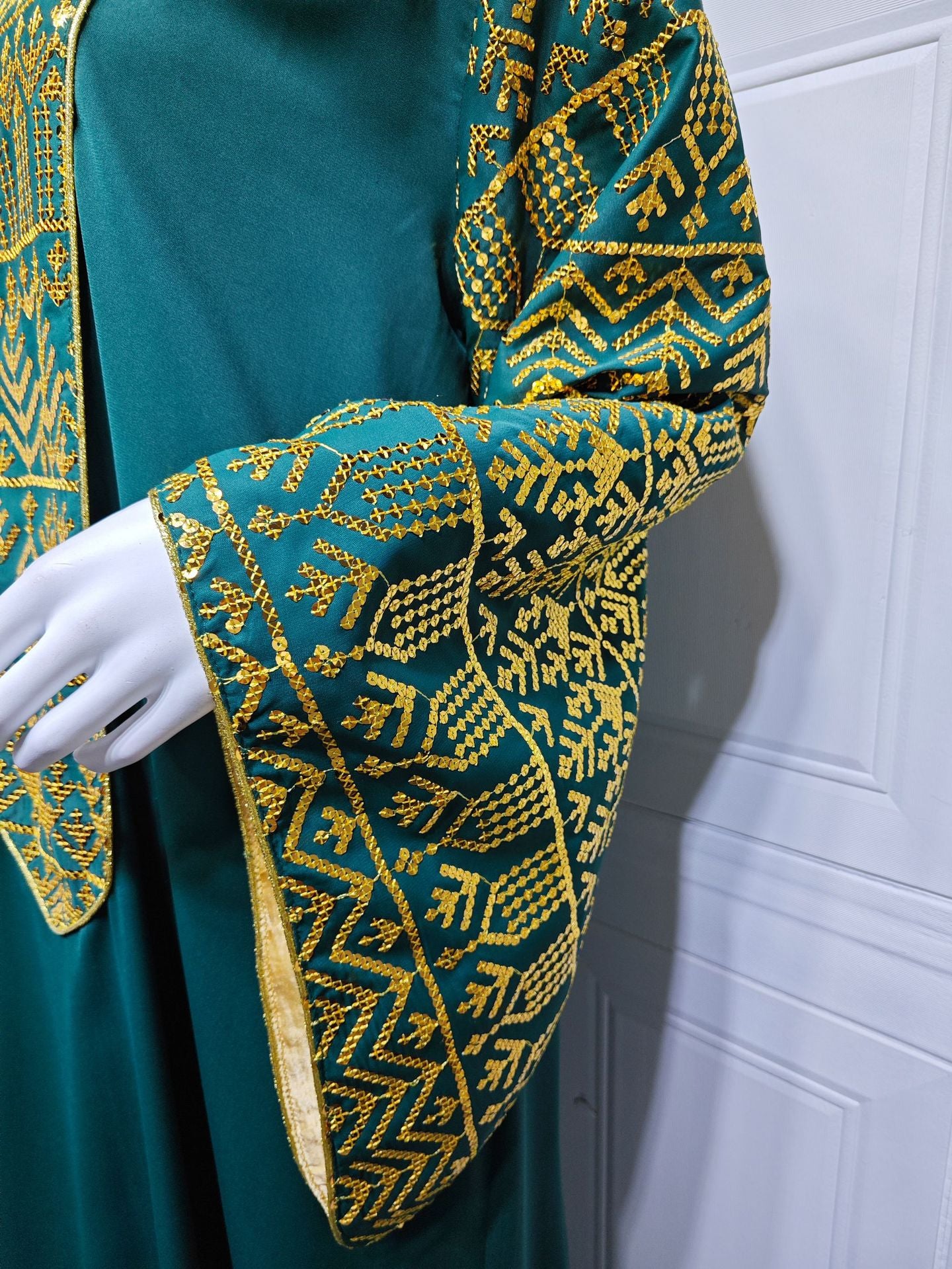 Women's Sequin Embroidered Large-sleeved Dress