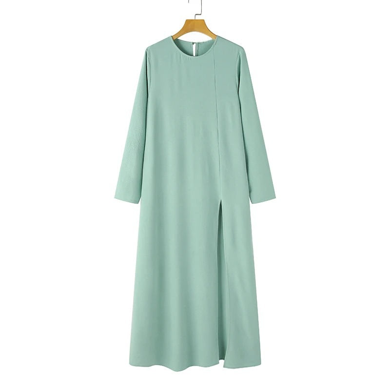 Women's Solid Color Elegant Slit Dress