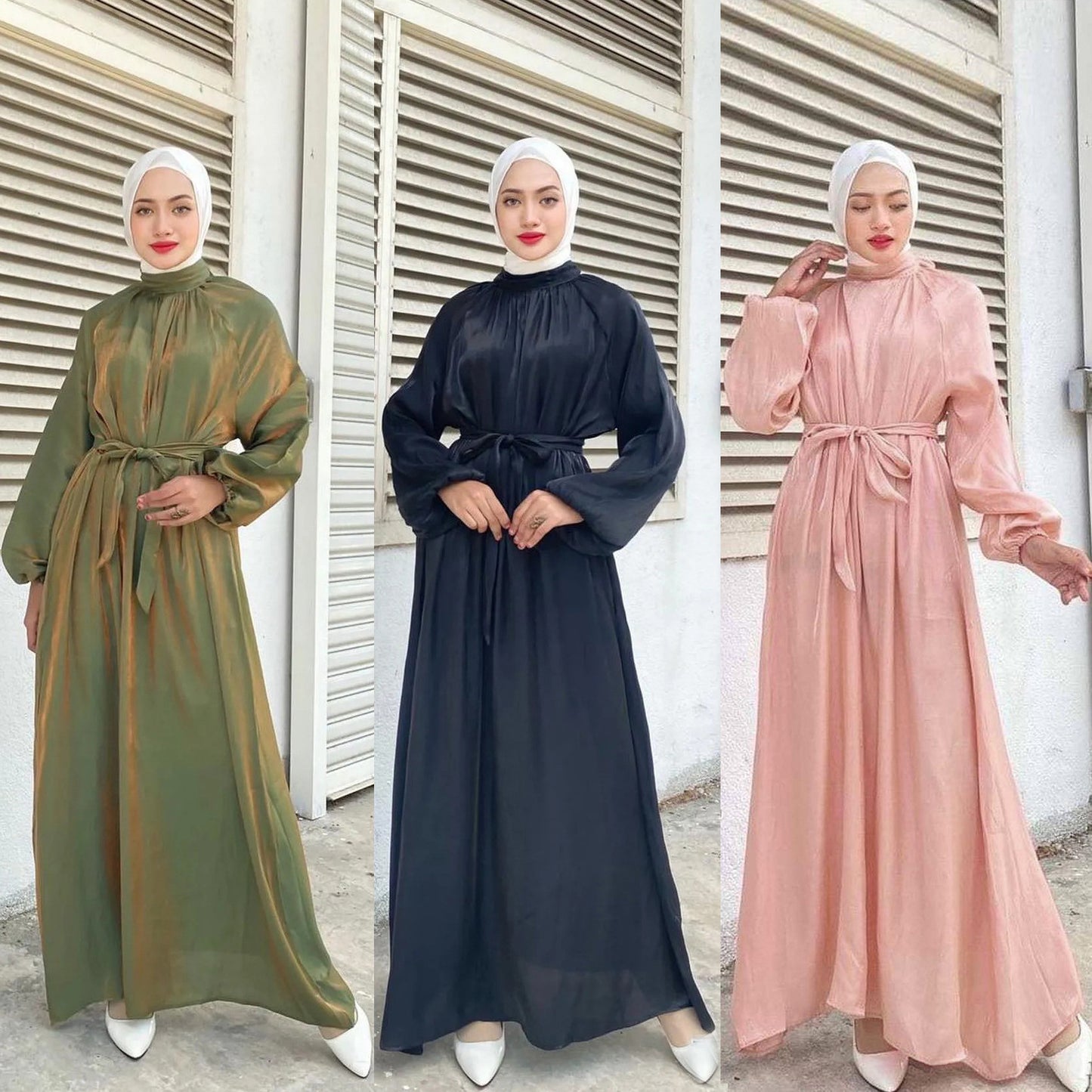 Women's Balloon Sleeve Long Sleeve Dress