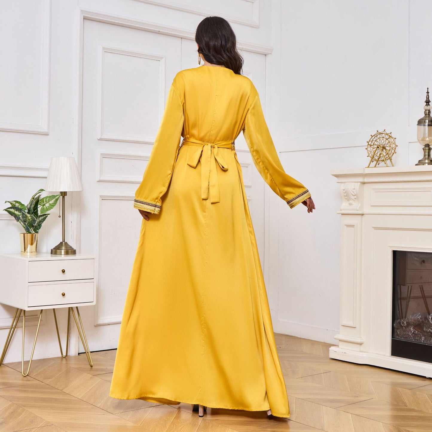 Muslim Yellow Party Dress