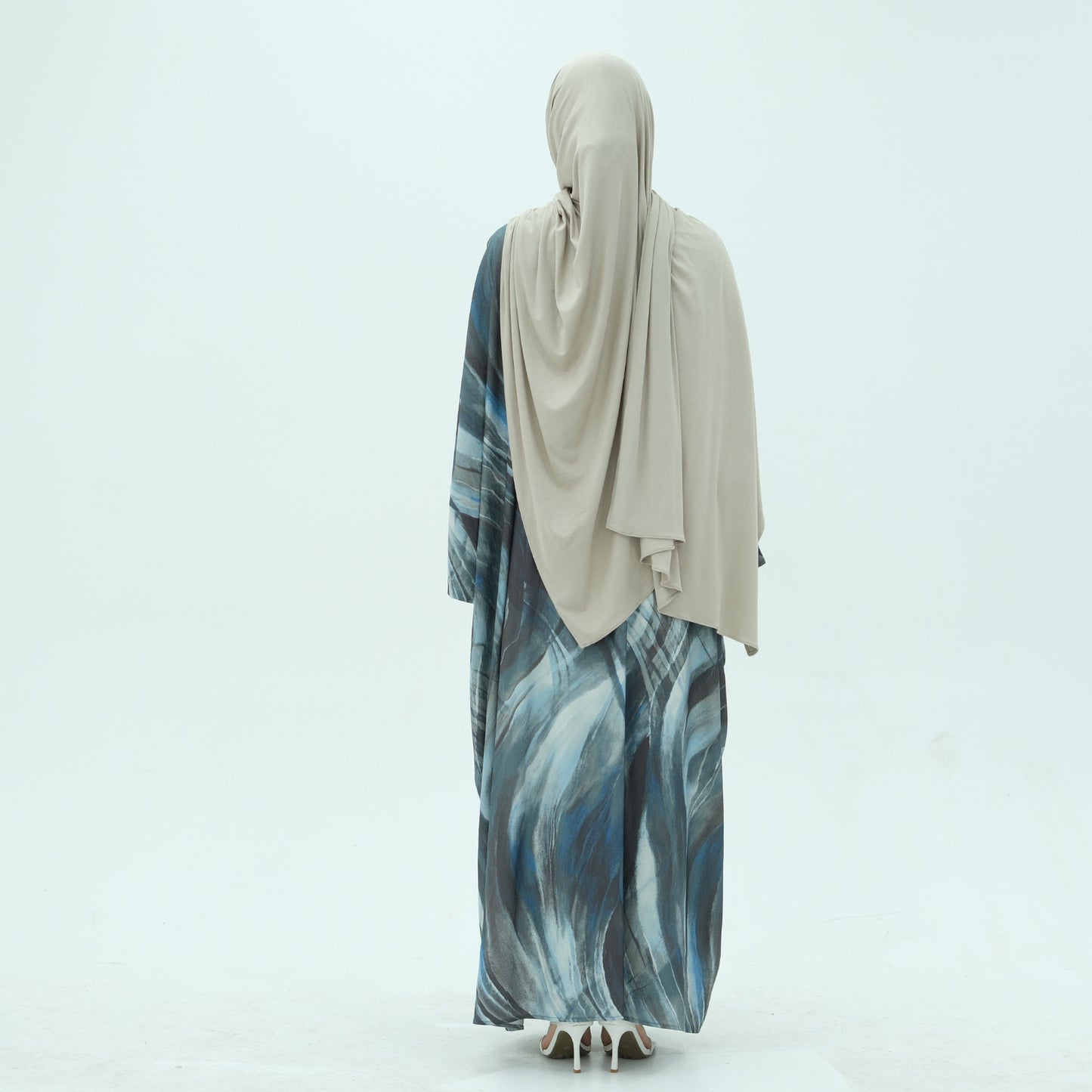 Printed Robe with Abstract Pattern Lightweight Modest Wear