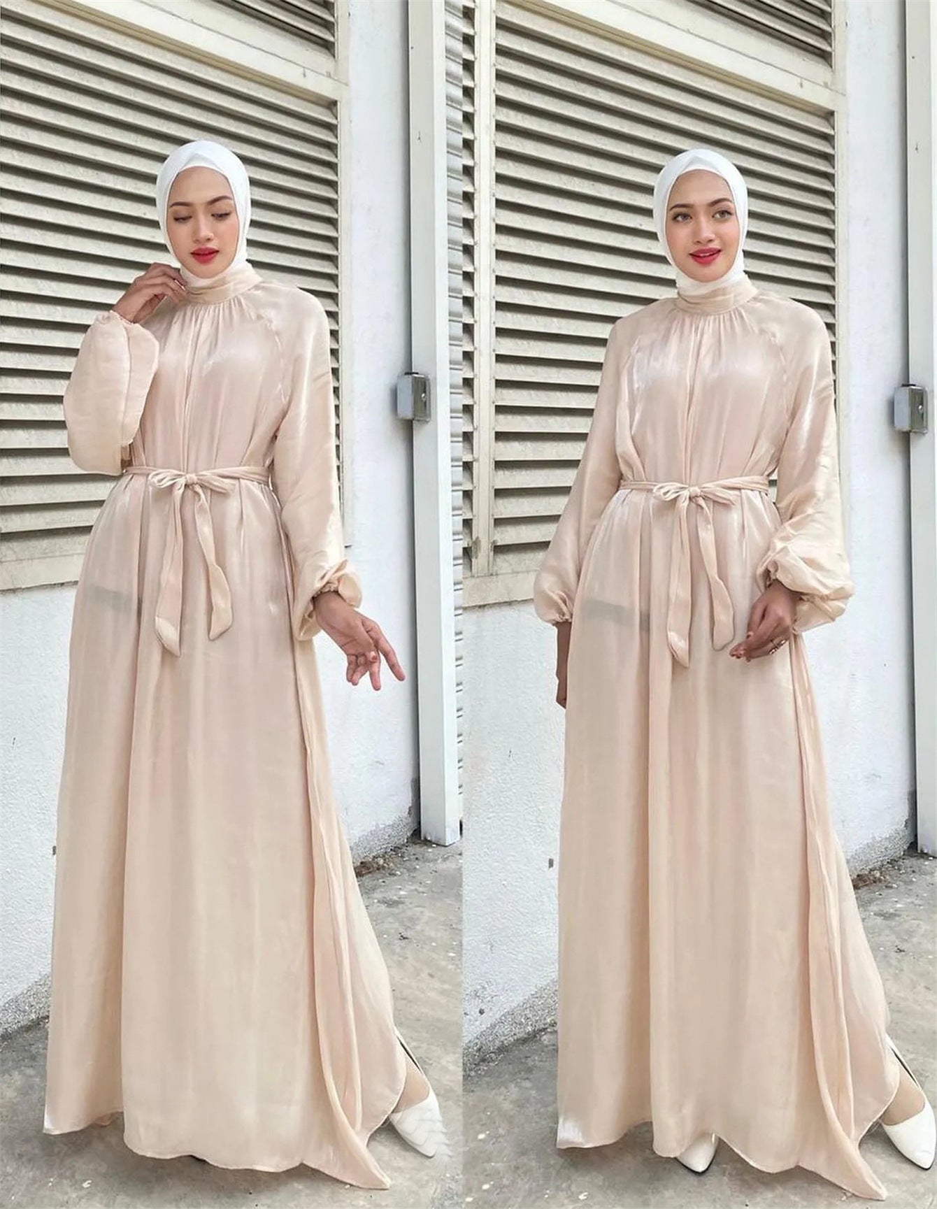 Women's Balloon Sleeve Long Sleeve Dress