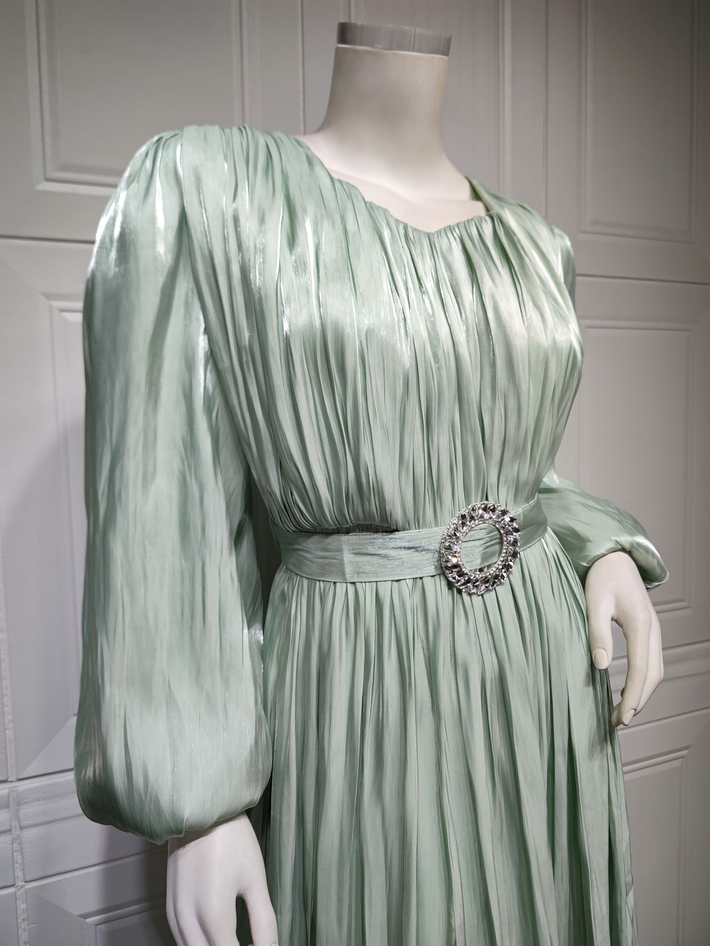 Modest Satin Party Dress