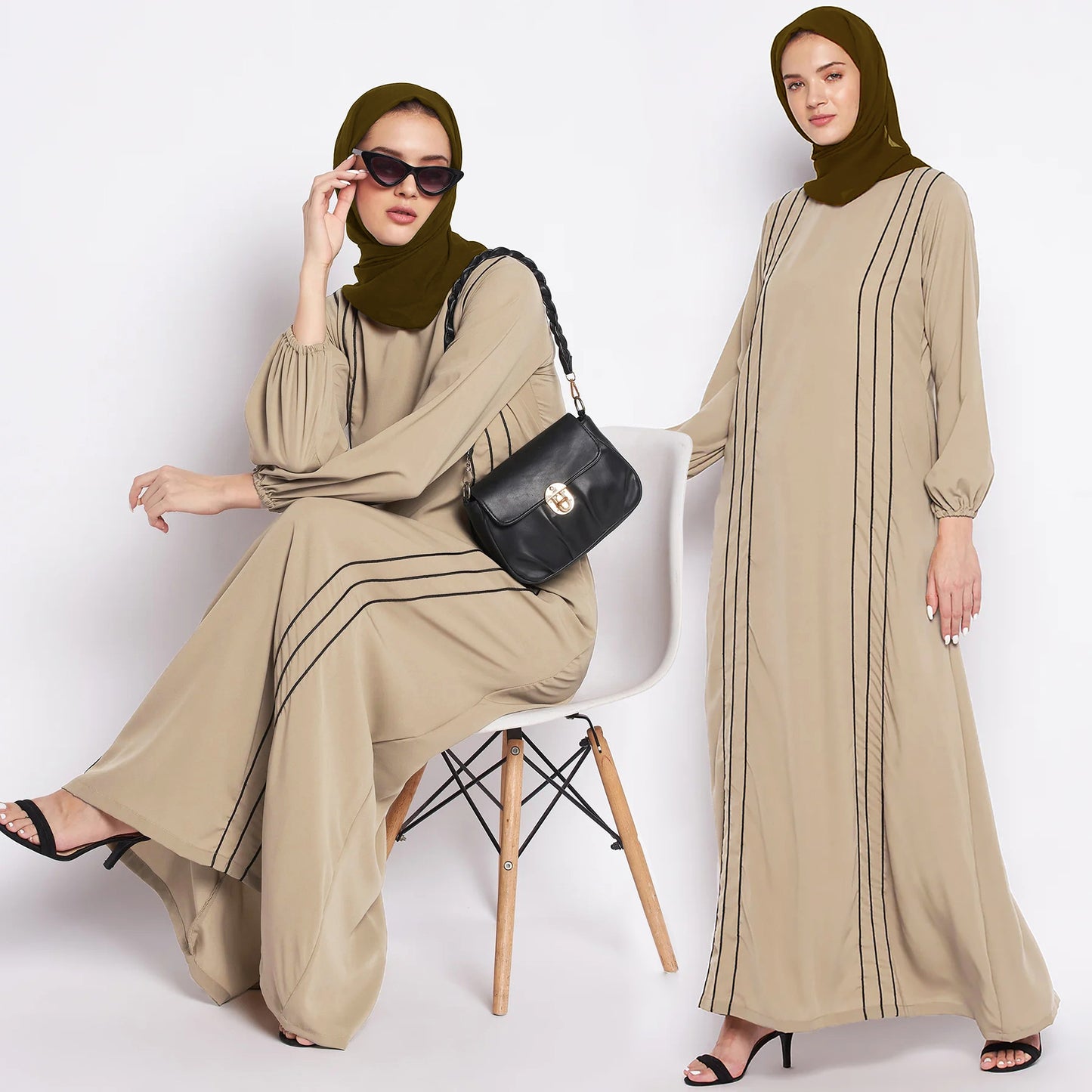 Women's Loose Casual Contrasting Dress
