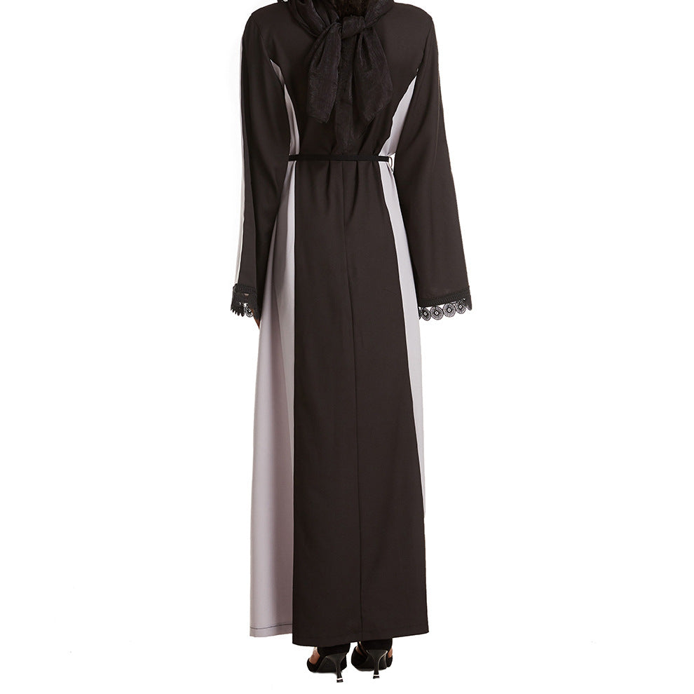 Women's Long-sleeved Round Neck Lace Dress