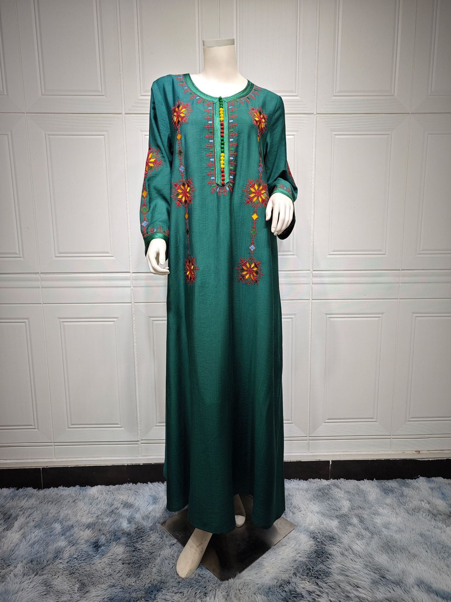 Dubai Embroidered Abaya Dress
